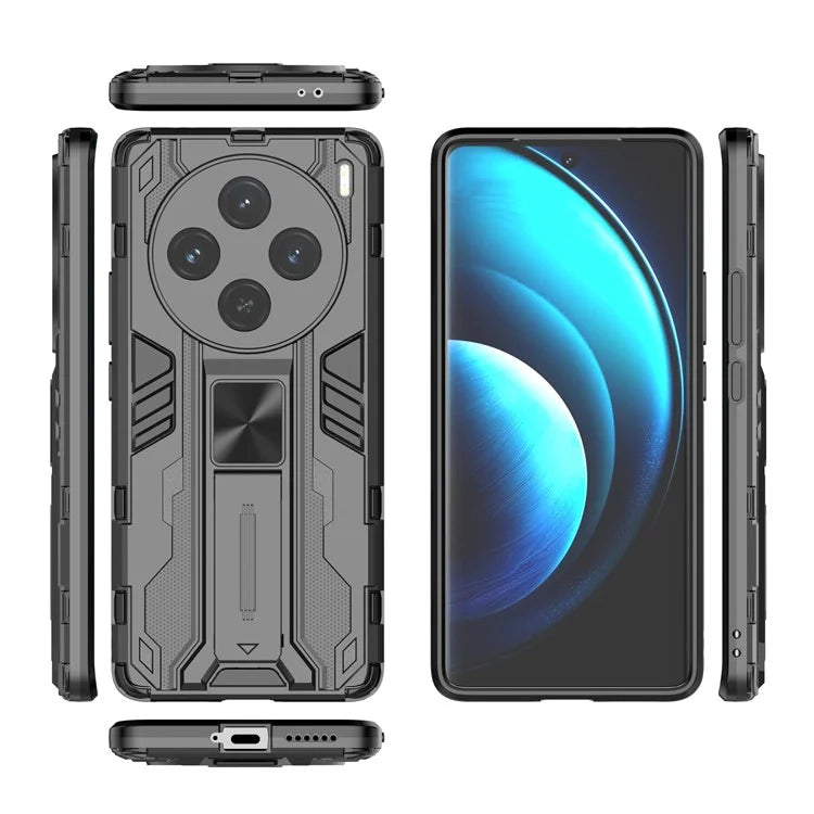 For vivo X100 5G Kickstand Cell Phone Cover Shockproof Protective Case
