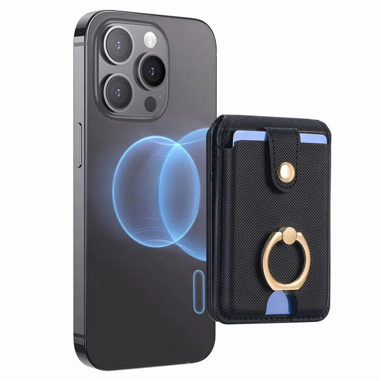 MC-W1 Magnetic Card Holder Compatible with Magsafe with Ring Holder Kickstand Card Case