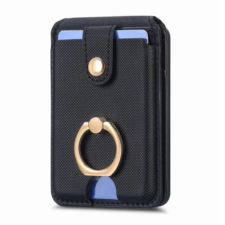 MC-W1 Magnetic Card Holder Compatible with Magsafe with Ring Holder Kickstand Card Case