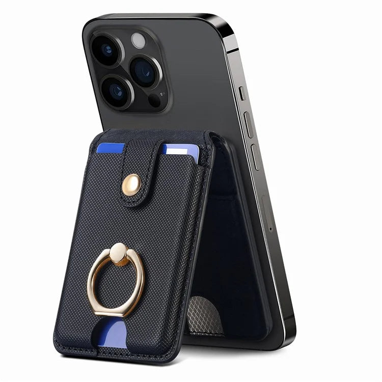 MC-W1 Magnetic Card Holder Compatible with Magsafe with Ring Holder Kickstand Card Case