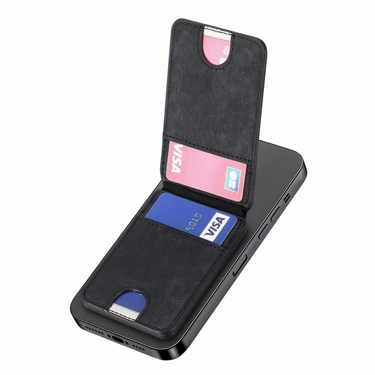 MC-W1 Magnetic Card Holder Compatible with Magsafe with Ring Holder Kickstand Card Case