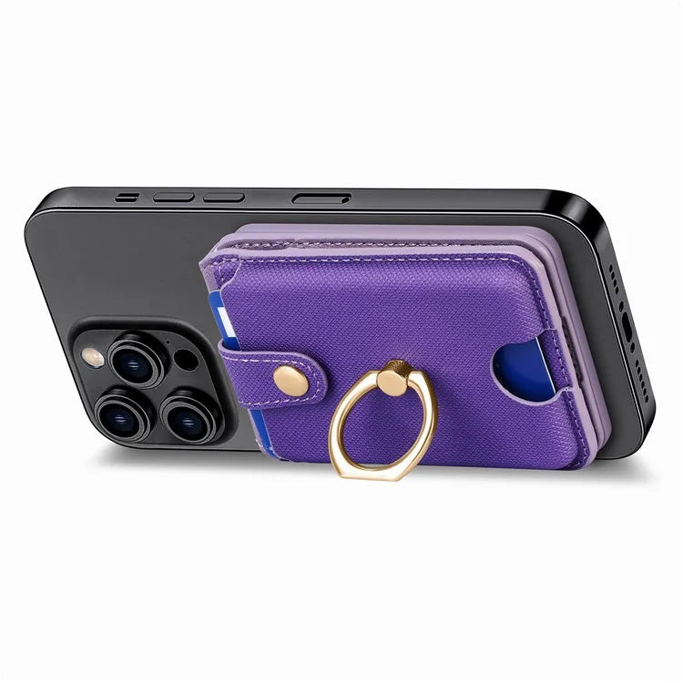 MC-W1 Magnetic Card Holder Compatible with Magsafe with Ring Holder Kickstand Card Case