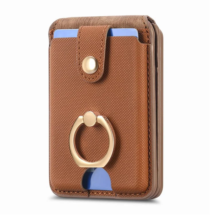 MC-W1 Magnetic Card Holder Compatible with Magsafe with Ring Holder Kickstand Card Case