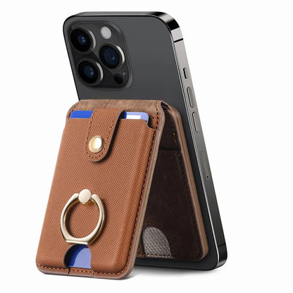 MC-W1 Magnetic Card Holder Compatible with Magsafe with Ring Holder Kickstand Card Case