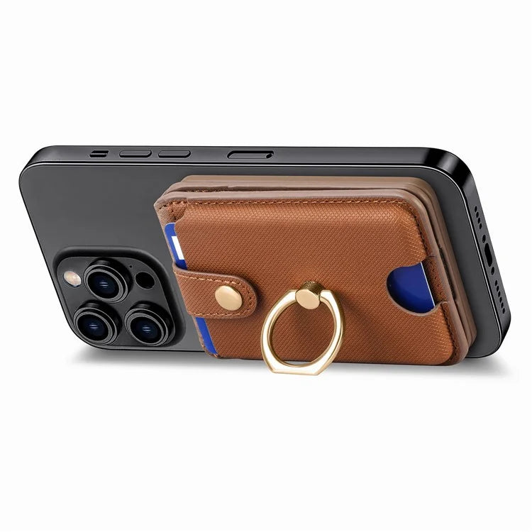 MC-W1 Magnetic Card Holder Compatible with Magsafe with Ring Holder Kickstand Card Case