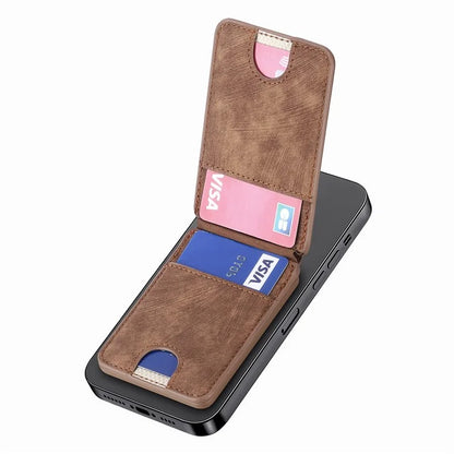 MC-W1 Magnetic Card Holder Compatible with Magsafe with Ring Holder Kickstand Card Case