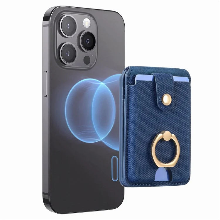 MC-W1 Magnetic Card Holder Compatible with Magsafe with Ring Holder Kickstand Card Case