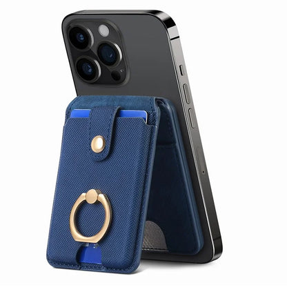 MC-W1 Magnetic Card Holder Compatible with Magsafe with Ring Holder Kickstand Card Case