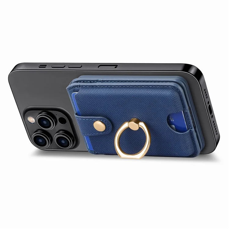 MC-W1 Magnetic Card Holder Compatible with Magsafe with Ring Holder Kickstand Card Case