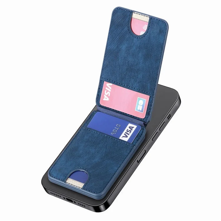 MC-W1 Magnetic Card Holder Compatible with Magsafe with Ring Holder Kickstand Card Case