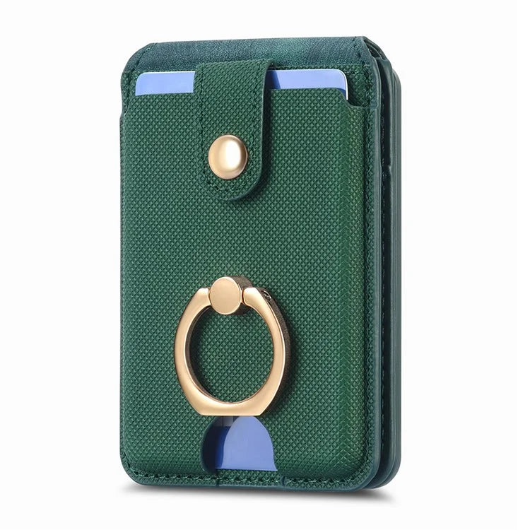 MC-W1 Magnetic Card Holder Compatible with Magsafe with Ring Holder Kickstand Card Case