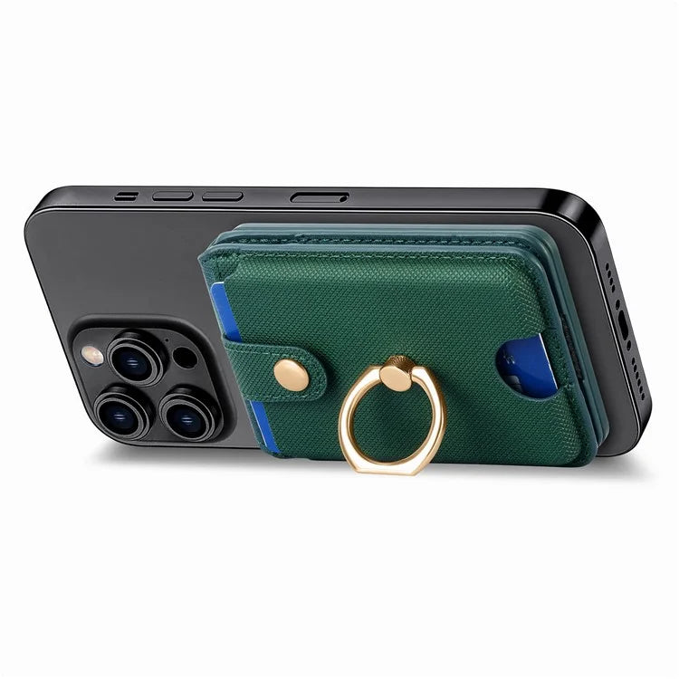 MC-W1 Magnetic Card Holder Compatible with Magsafe with Ring Holder Kickstand Card Case