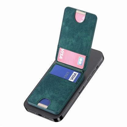 MC-W1 Magnetic Card Holder Compatible with Magsafe with Ring Holder Kickstand Card Case