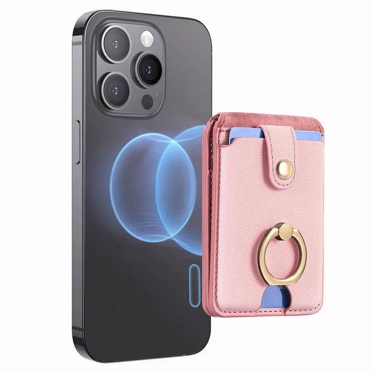 MC-W1 Magnetic Card Holder Compatible with Magsafe with Ring Holder Kickstand Card Case