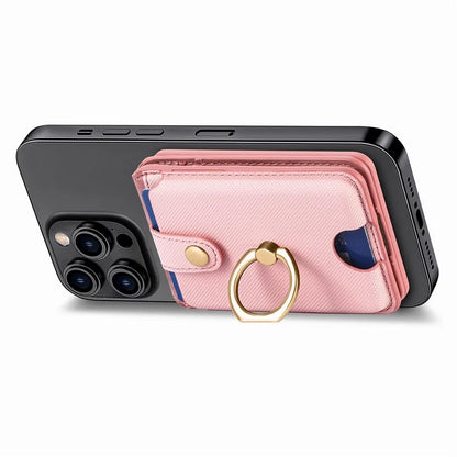 MC-W1 Magnetic Card Holder Compatible with Magsafe with Ring Holder Kickstand Card Case