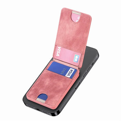 MC-W1 Magnetic Card Holder Compatible with Magsafe with Ring Holder Kickstand Card Case