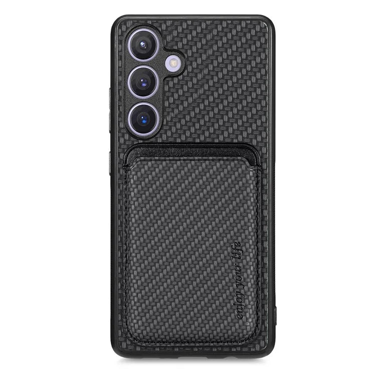 For Samsung Galaxy S24 Back Case Magnetic Card Holder Phone Protective Cover
