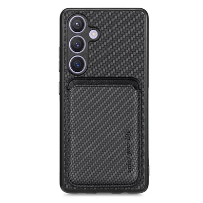 For Samsung Galaxy S24 Back Case Magnetic Card Holder Phone Protective Cover