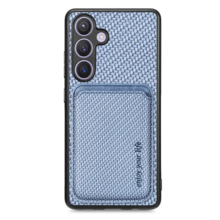For Samsung Galaxy S24 Back Case Magnetic Card Holder Phone Protective Cover
