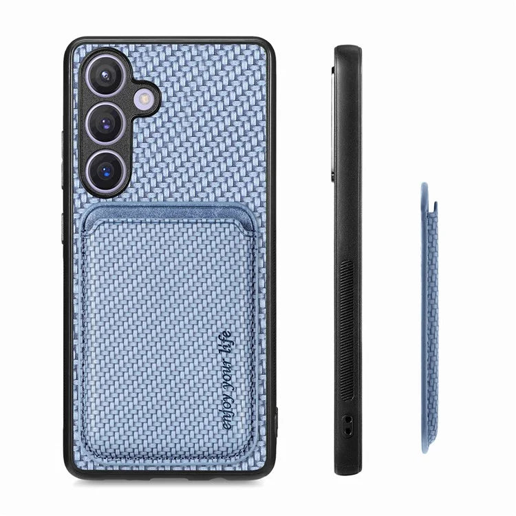 For Samsung Galaxy S24 Back Case Magnetic Card Holder Phone Protective Cover