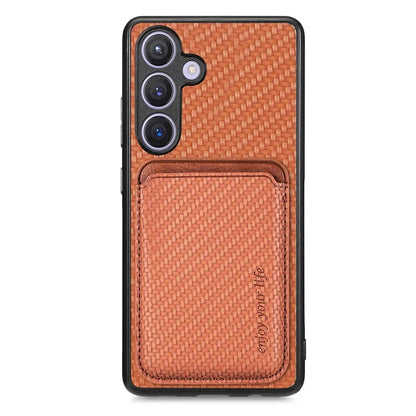 For Samsung Galaxy S24 Back Case Magnetic Card Holder Phone Protective Cover