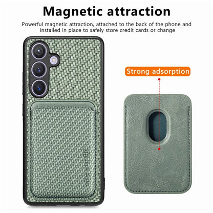 For Samsung Galaxy S24 Back Case Magnetic Card Holder Phone Protective Cover