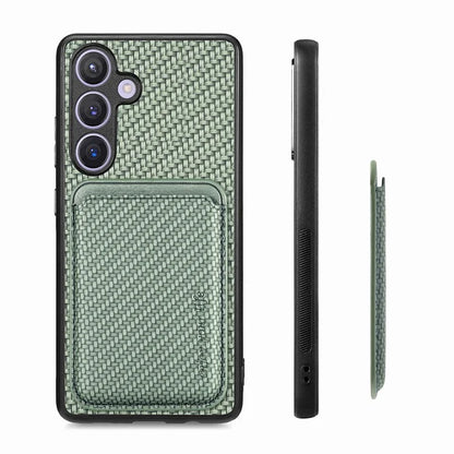For Samsung Galaxy S24 Back Case Magnetic Card Holder Phone Protective Cover