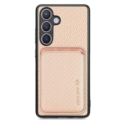 For Samsung Galaxy S24 Back Case Magnetic Card Holder Phone Protective Cover