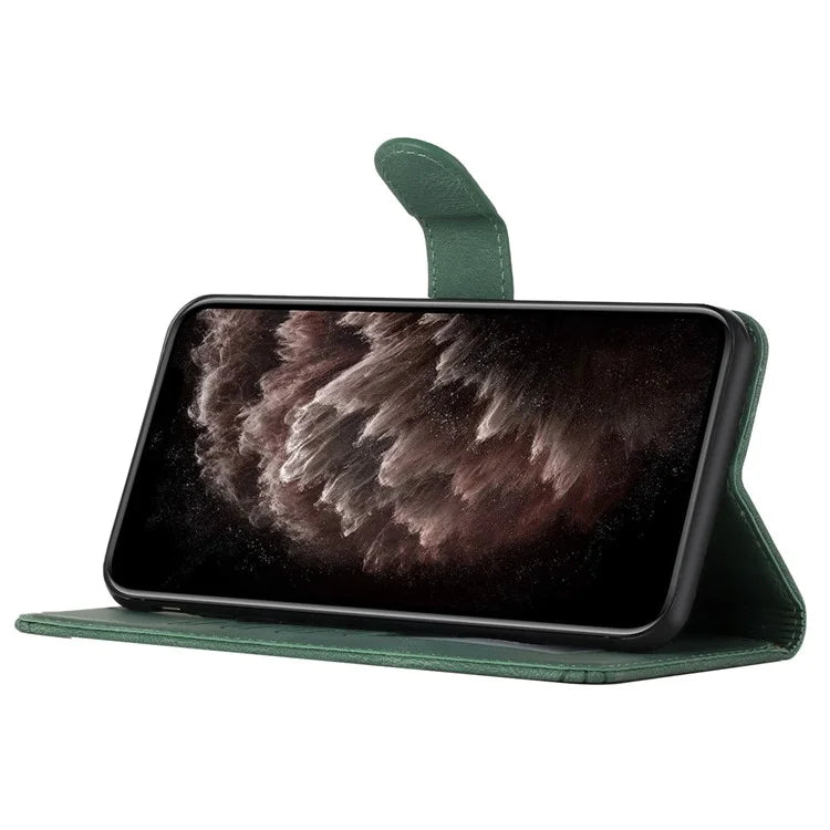 YX0010 Series for Xiaomi 14 Pro Leather Wallet Case Magnetic Clasp Standish Green
