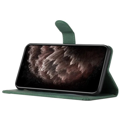 YX0010 Series for Xiaomi 14 Pro Leather Wallet Case Magnetic Clasp Standish Green