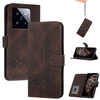 YX0010 Series for Xiaomi 14 Pro Leather Wallet Case Magnetic Clasp Stand