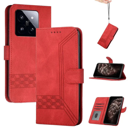 YX0010 Series for Xiaomi 14 Pro Leather Wallet Case Magnetic Clasp Stand