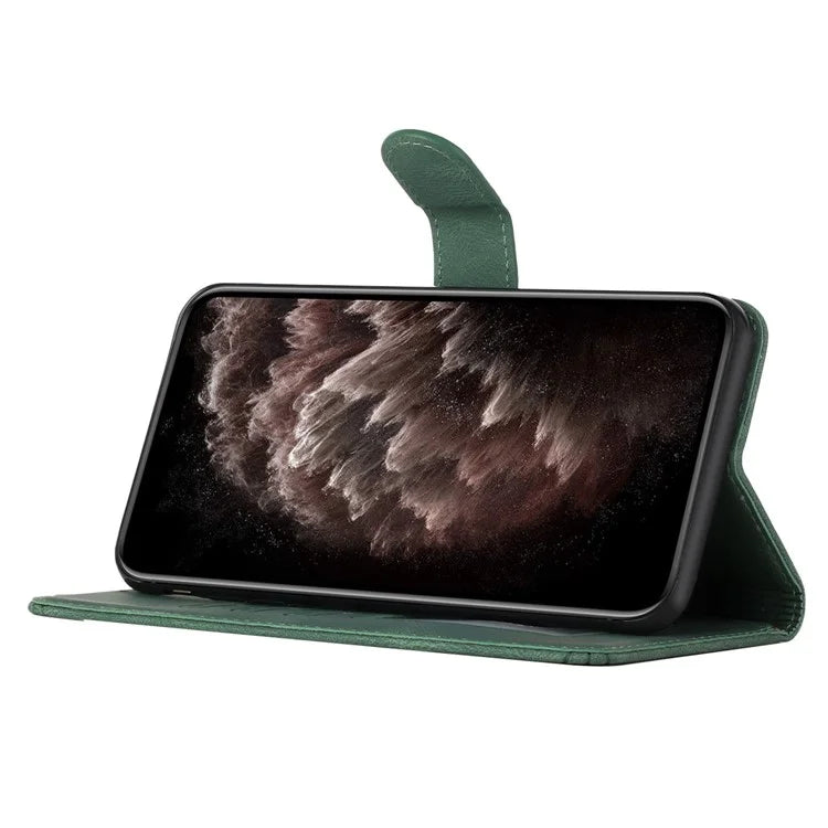 YX0010 Series for Xiaomi Redmi K70E 5G / Poco X6 Pro 5G Leather Flip Case Rhombus Line Wallet Coverish Green
