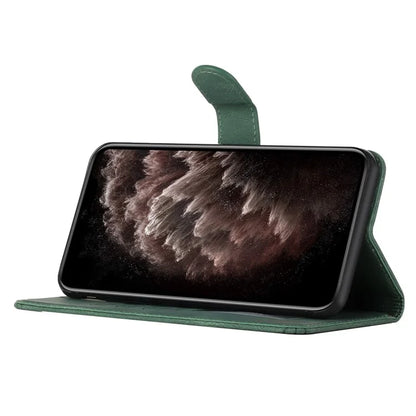 YX0010 Series for Xiaomi Redmi K70E 5G / Poco X6 Pro 5G Leather Flip Case Rhombus Line Wallet Coverish Green