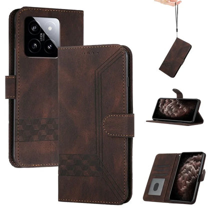 YX0010 Series for Xiaomi 14 Leather Case Protector Phone Wallet Stand Cover