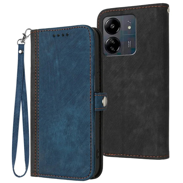 YX0020 For Xiaomi Redmi 13C 4G / 5G / Poco C65 4G Stylish Leather Wallet Case Side Magnetic Clasp