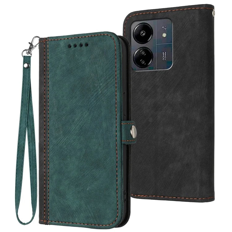 YX0020 For Xiaomi Redmi 13C 4G / 5G / Poco C65 4G Stylish Leather Wallet Case Side Magnetic Clasp