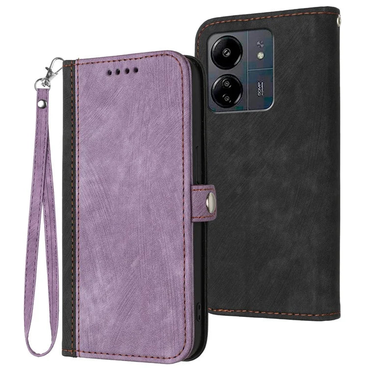 YX0020 For Xiaomi Redmi 13C 4G / 5G / Poco C65 4G Stylish Leather Wallet Case Side Magnetic Clasp