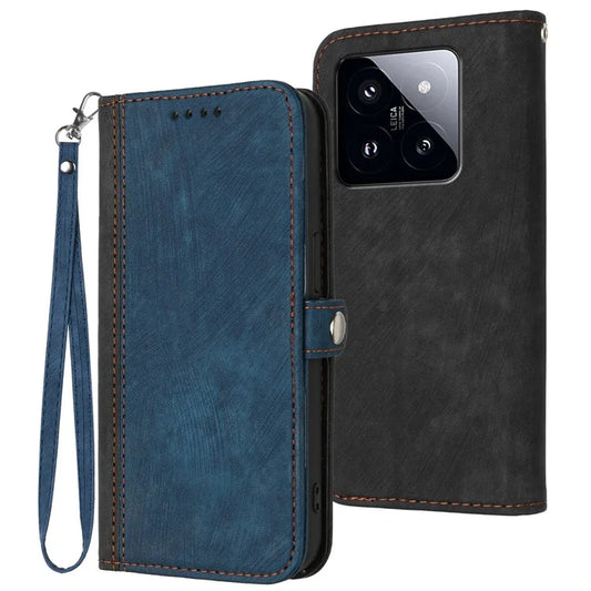 YX0020 For Xiaomi 14 Pro Case Leather Phone Cover Side Magnetic Button