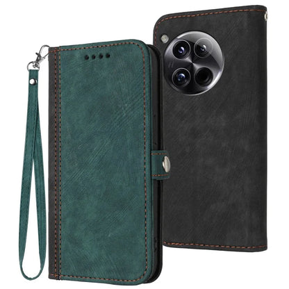 YX0020 For OnePlus 12 5G Leather Wallet Phone Case Side Magnetic Button