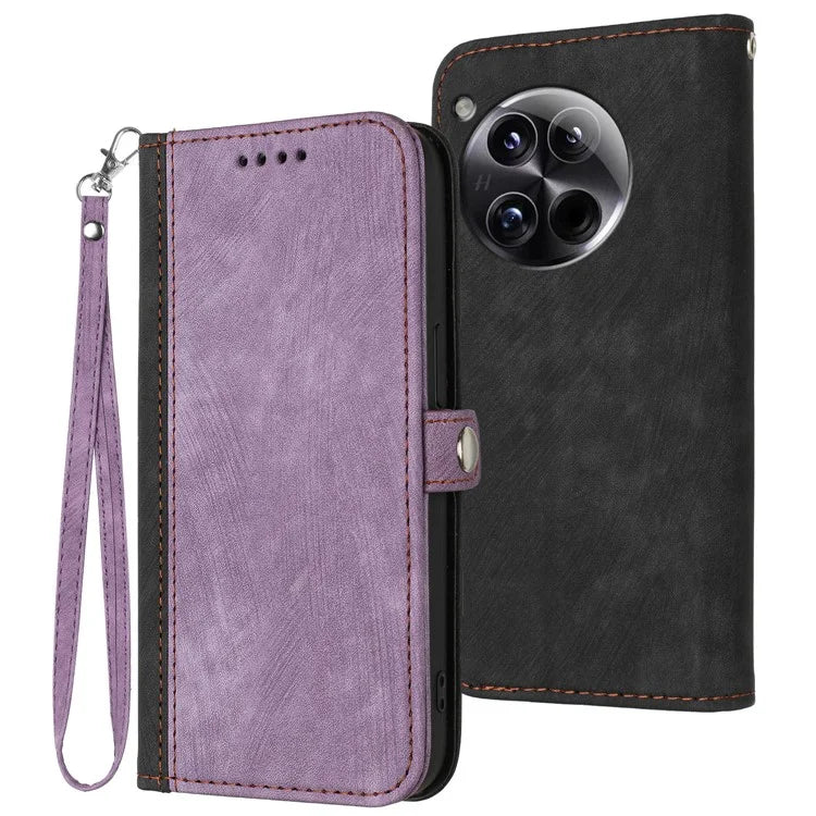 YX0020 For OnePlus 12 5G Leather Wallet Phone Case Side Magnetic Button