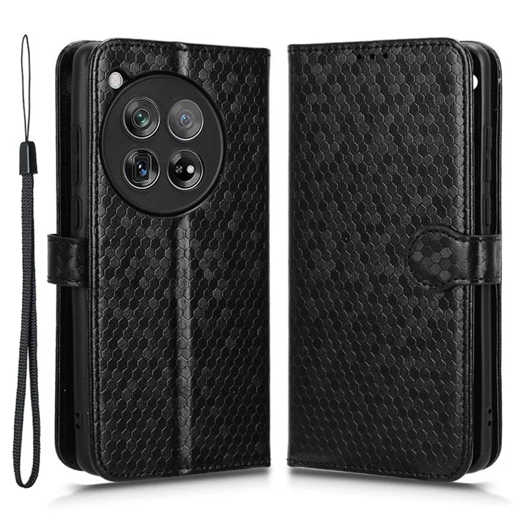 For OnePlus 12 5G Magnetic Case PU Leather+TPU Imprinted Wallet Phone Protector