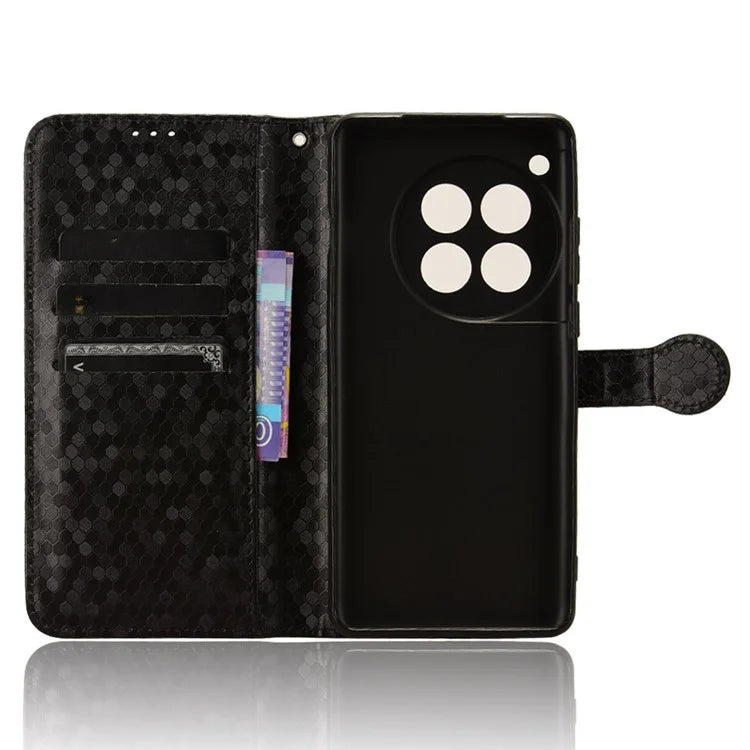 For OnePlus 12 5G Magnetic Case PU Leather+TPU Imprinted Wallet Phone Protector