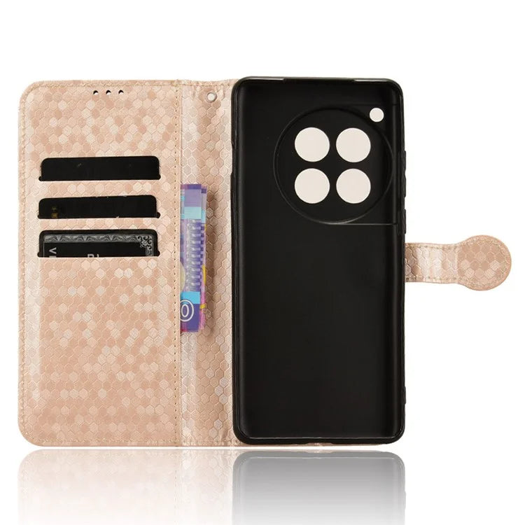 For OnePlus 12 5G Magnetic Case PU Leather+TPU Imprinted Wallet Phone Protector