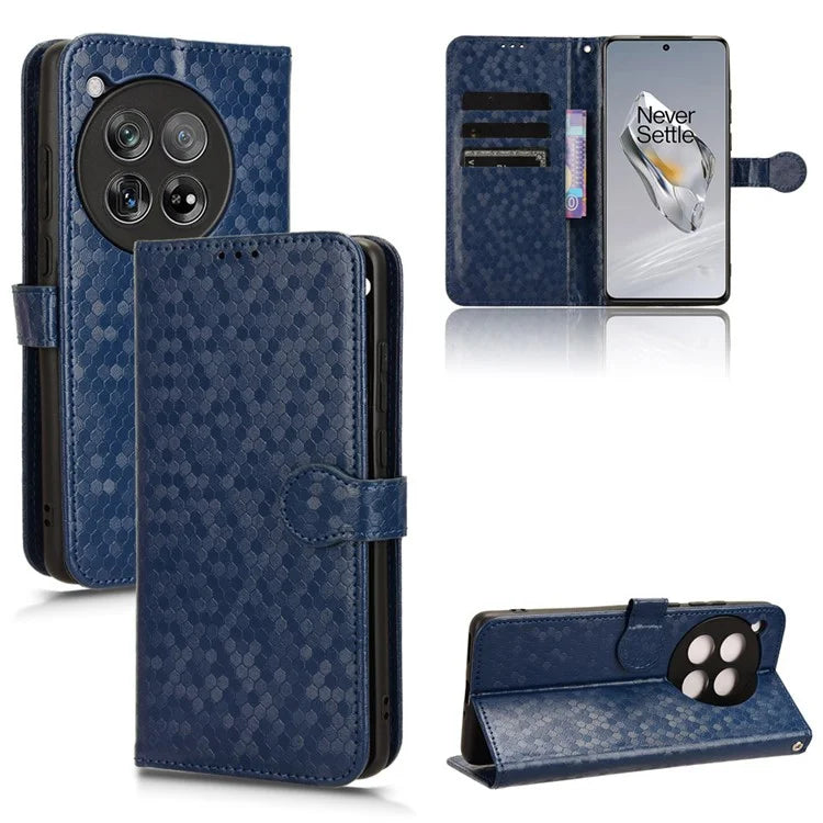 For OnePlus 12 5G Magnetic Case PU Leather+TPU Imprinted Wallet Phone Protector