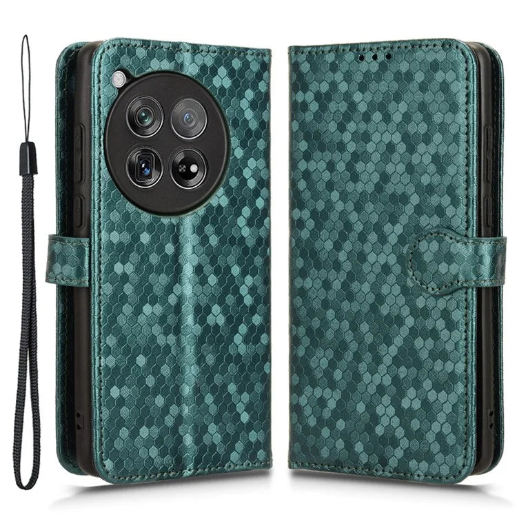 For OnePlus 12 5G Magnetic Case PU Leather+TPU Imprinted Wallet Phone Protector