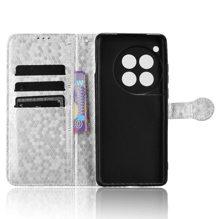For OnePlus 12 5G Magnetic Case PU Leather+TPU Imprinted Wallet Phone Protector