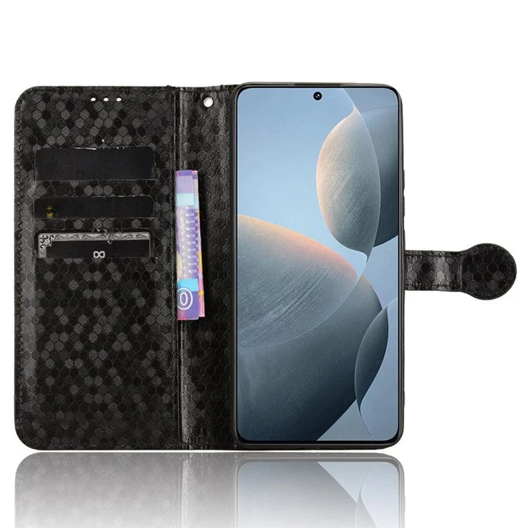 For Xiaomi Redmi K70E 5G / Poco X6 Pro 5G Case Leather Imprinted Dots Pattern Smartphone Cover