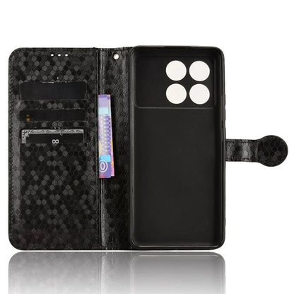 For Xiaomi Redmi K70E 5G / Poco X6 Pro 5G Case Leather Imprinted Dots Pattern Smartphone Cover
