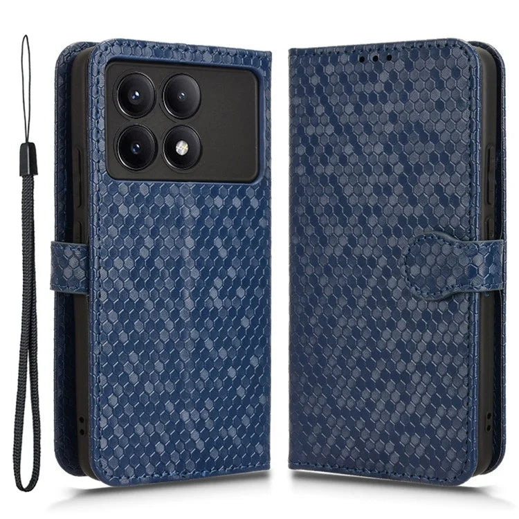 For Xiaomi Redmi K70E 5G / Poco X6 Pro 5G Case Leather Imprinted Dots Pattern Smartphone Cover
